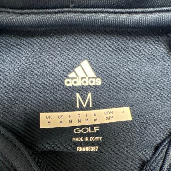 Adidas Golf Men's French Terry 1/4 Zip Pullover Jacket Navy Size Medium M New - Picture 3 of 7